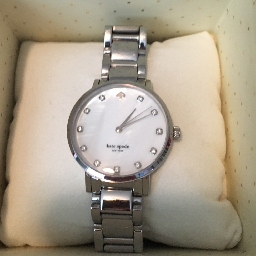 Authentic Kate Spade Gramercy Watch in Silver